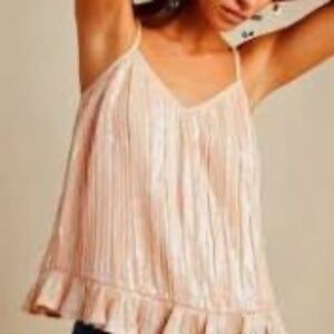 ANTHROPOLOGIE  Sequin Cami  in Blush, Size 2